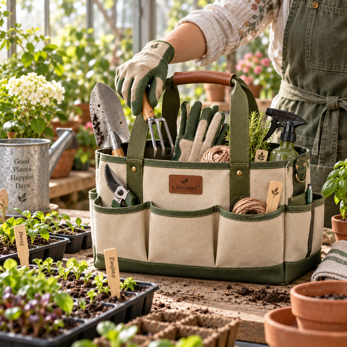 Clevoriad™ HarvestCarry Garden Tool Tote